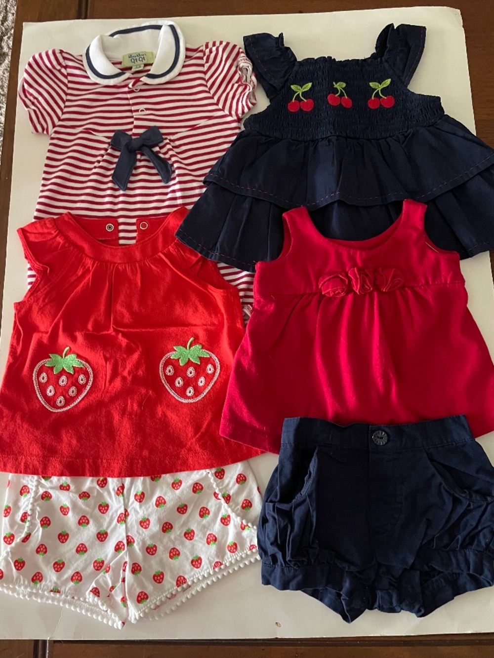 Baby girl Patriotic  6 piece Bundle Lot size 3-6 mo